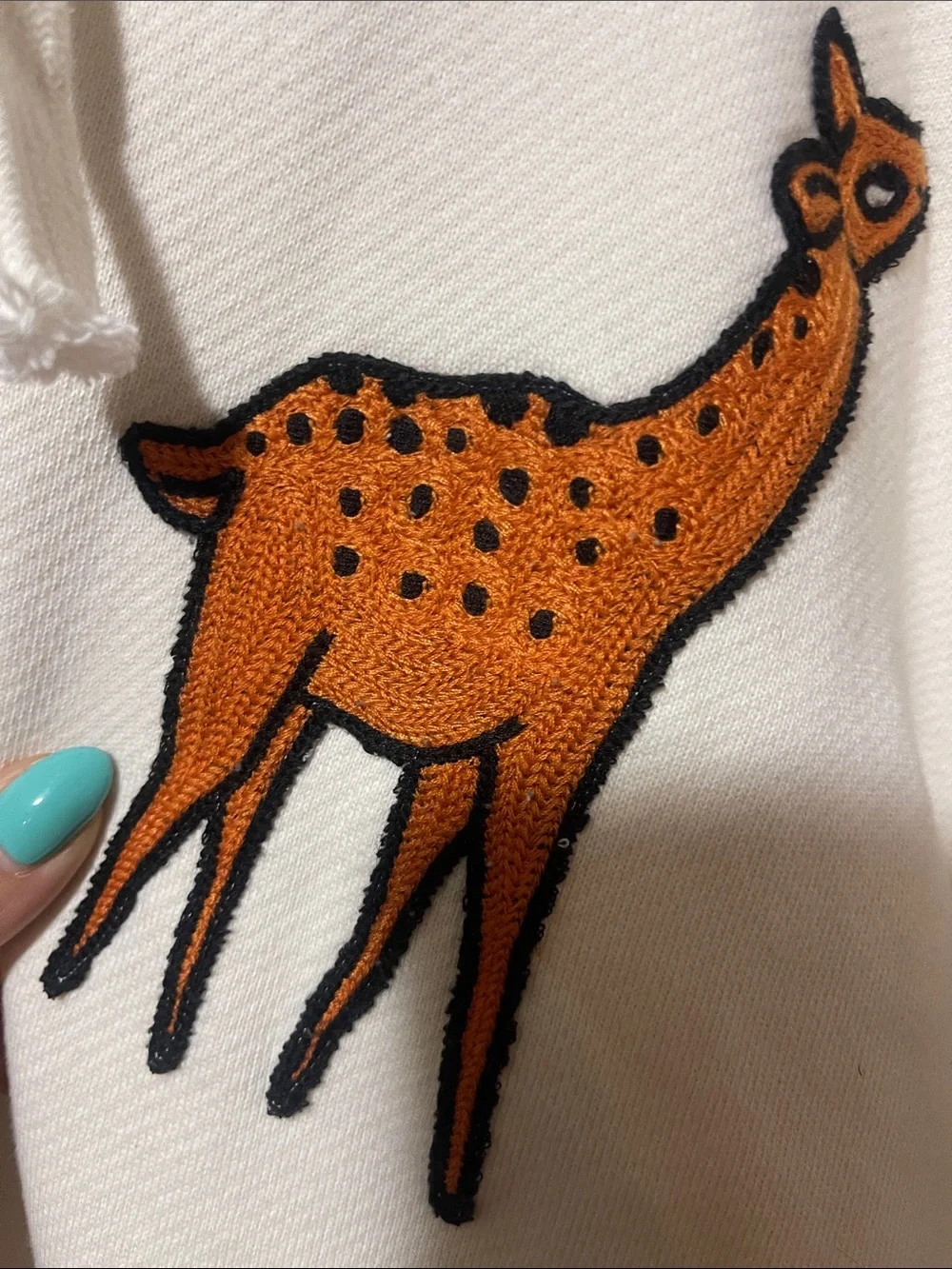 Gucci Cream Hoodie with Deer size medium
